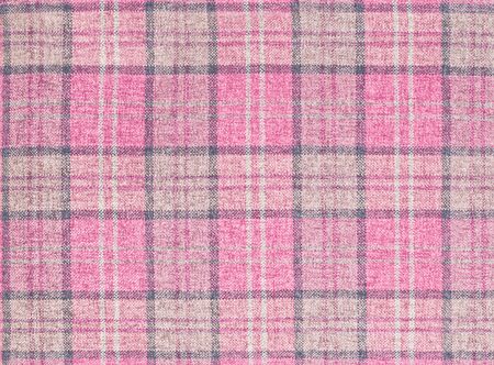 Pink tartan design fabric, plaid pattern backgroundの写真素材
