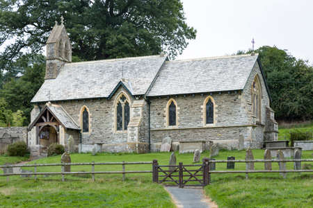 SHROPSHIRE, UK - September 12, 2013. Church of St Edward, a 19th century English parish church in Hopton Castle, Shropshire, UKのeditorial素材