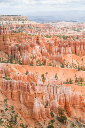 Bryce Canyon landscape, USA. Geology rock formations, aerial view of hoodoo spiresの写真素材