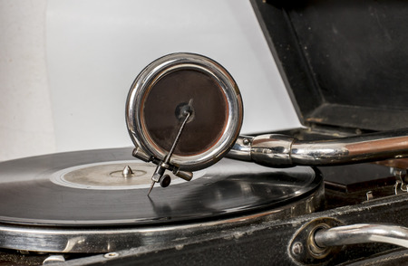 Old gramophone closeup - various constructive details