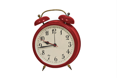 Vintage clock isolated on white background