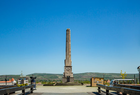 ALBA IULIA, ALBA, ROMANIA -  MAY 11, 2021:  Obelisk Of Horea, Closca And Crisan in Alba Iulia, Transylvania, Romaniaのeditorial素材