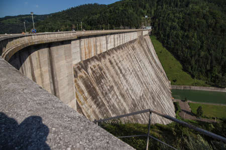 View of Bicaz Dam  in Bicaz, Romania.