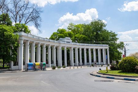 Craiova, Dolj County, Romania â May 14, 2022:  Entrance to the Romanescu Park in Craiova, Romania.のeditorial素材