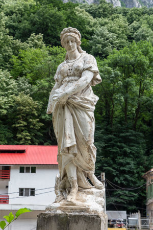 Baile Herculane ( Herculane Bath ), Romania - June 13, 2022:  Venera statue in the old area of the city Baile Herculane, Caras-Severin, Romania.のeditorial素材