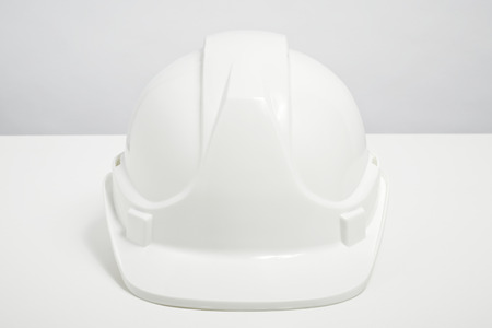 Builders hard hat isolated on white background. DIY protection and safety conceptの写真素材