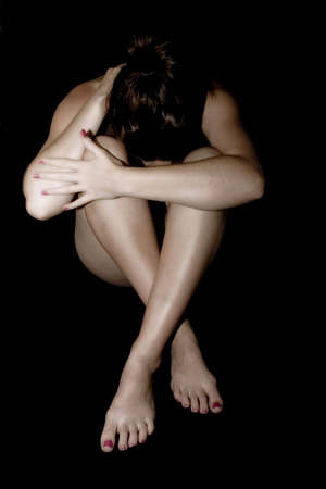 a sexy nude female posingの写真素材