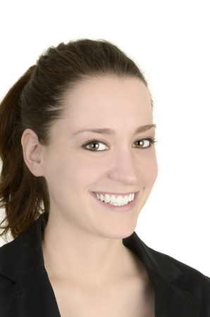 business woman, white background, studio shot, isolatedの写真素材