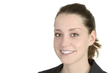 business woman, white background, studio shot, isolatedの写真素材