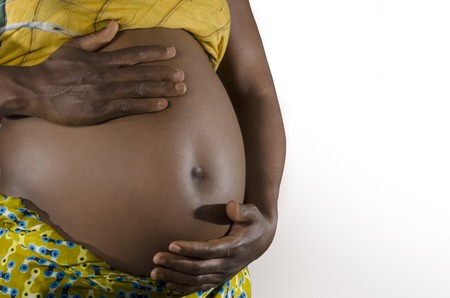 Pregnant african woman, Studio Shotの写真素材
