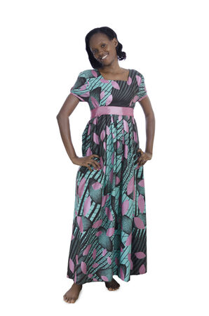 Single African Woman Portrait, Studio Shotの写真素材