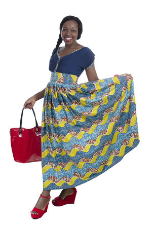 Single African Woman Portrait, Studio Shotの写真素材