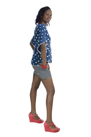 Single African Woman Portrait, Studio Shotの写真素材