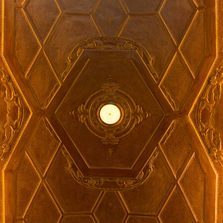 Art Nouveau ceiling decoration, outdoor shot Leipzigの写真素材