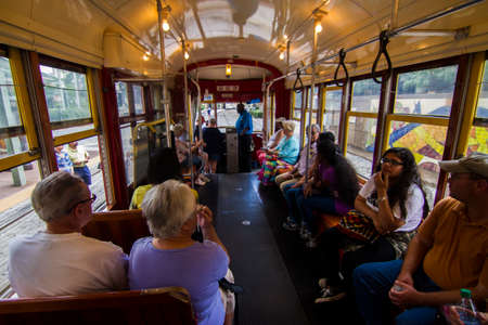 Inside a Streetcar in New Orleansのeditorial素材