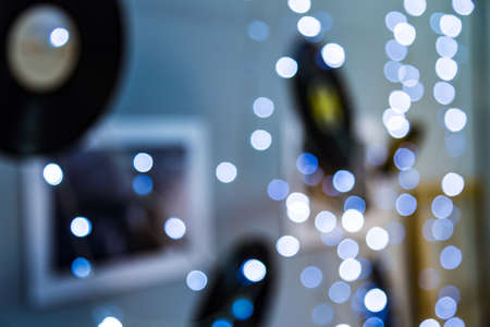 Lights blurred bokeh abstract background