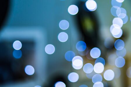 Lights blurred bokeh abstract backgroundの写真素材