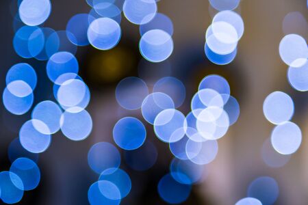 Lights blurred bokeh abstract backgroundの写真素材