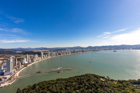 City View of Balneario Camboriu beach. Santa Catarina, Brazil.の写真素材