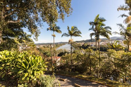View of Itajai river at Gaspar, Santa Catarina. Brazilの写真素材