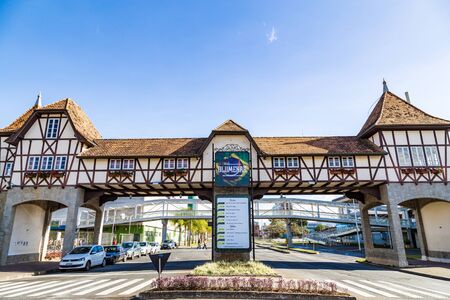 German Village Park entry, Blumenau, Santa Catarina - Brazilのeditorial素材