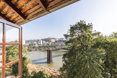 View of Blumenau City House and Itajai river. Santa Catarina, Brazilの写真素材