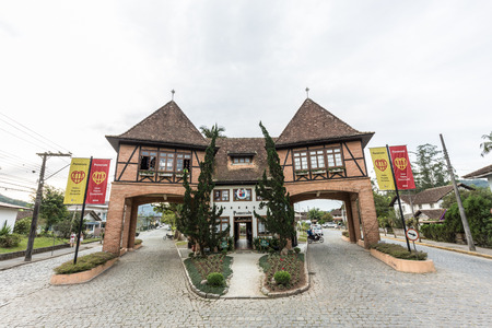 Pomerode, portal of entry of the city. Santa Catarina, Brazilの写真素材