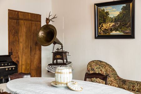 Old room at Colonial family museum. Blumenau, Santa Catarina - Brazilのeditorial素材