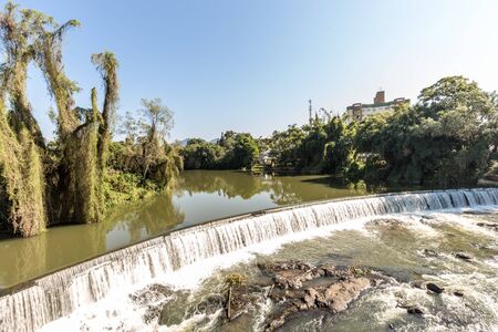View of Timbo city waterfall, Santa Catarina, Brazilの写真素材