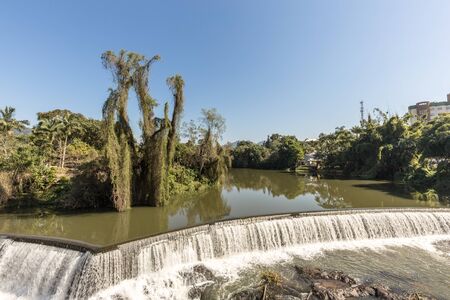View of Timbo city waterfall, Santa Catarina, Brazilの写真素材