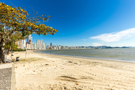 City View of Balneario Camboriu beach. Santa Catarina, Brazil.の写真素材