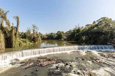 View of Timbo city waterfall, Santa Catarina, Brazilの写真素材
