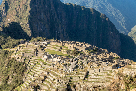 Machu Picchu, Cusco, Peru, South America. A UNESCO World Heritage Siteの写真素材