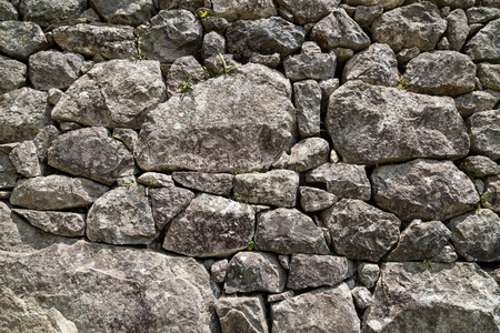 Machu Picchu rock wall, Cusco, Peru, South America. A UNESCO World Heritage Siteの写真素材