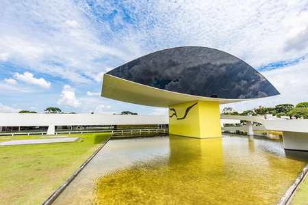CURITIBA, PARANA/BRAZIL - DECEMBER 28 2016: Oscar Niemeyer Museumのeditorial素材