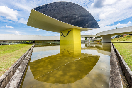 CURITIBA, PARANA/BRAZIL - DECEMBER 28 2016: Oscar Niemeyer Museumのeditorial素材