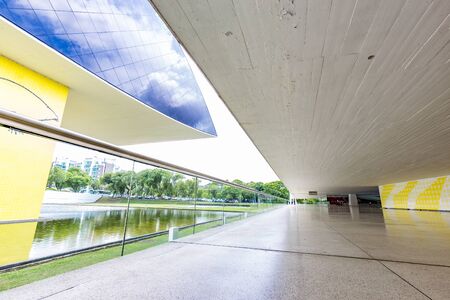 CURITIBA, PARANA / BRAZIL - DECEMBER 28 2016: Oscar Niemeyer Museumのeditorial素材