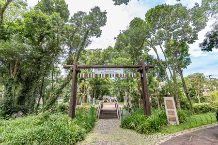 CURITIBA, PARANA/BRAZIL - DECEMBER 28 2016: Joao Paulo II pope park / Polish memorialのeditorial素材