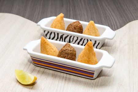 Savory brazilian fried snacks, very comon in birthday partiesの写真素材