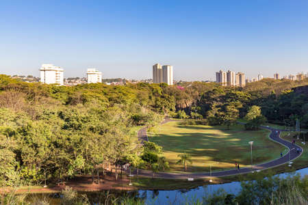 Ribeirao Preto city park, aka Curupira Park. A city in Brazil country side. Sao Paulo state.の写真素材