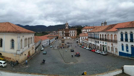 Panoramic view of the historic center of Trinidad, Cuba.の写真素材