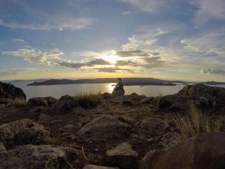 Sunset at the beach of San Pedro de Atacama, Chile
