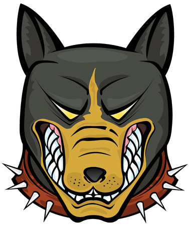 Pit Bull Terrier vector illustrationのイラスト素材