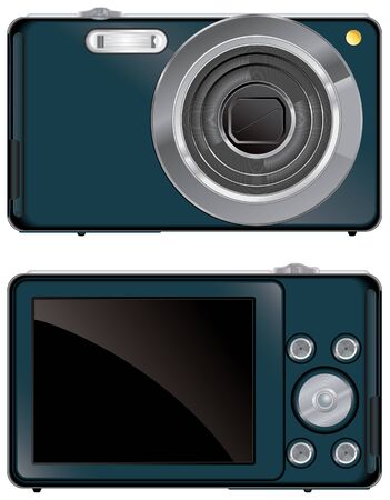 Compact digital camera のイラスト素材
