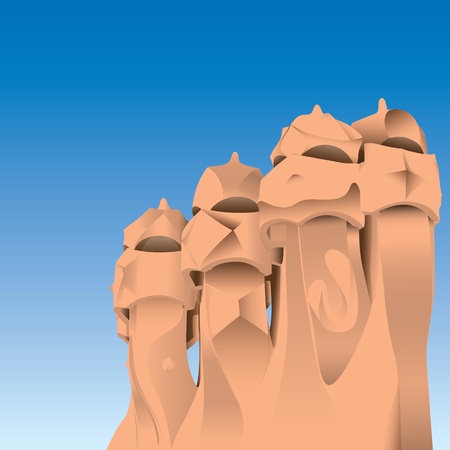 Casa Milàのイラスト素材