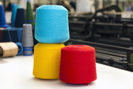 Cone fiber with several colors use in textyle industry