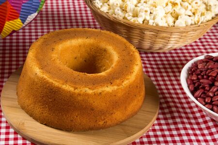 Traditional brazilian Fuba cakeの写真素材