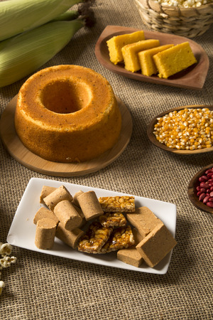 Food table traditional festival of Brazilの写真素材
