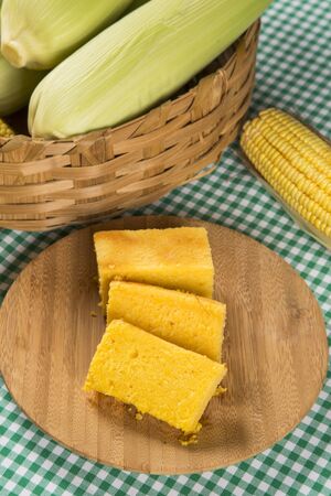 Traditional brazilian Fuba cake.の写真素材