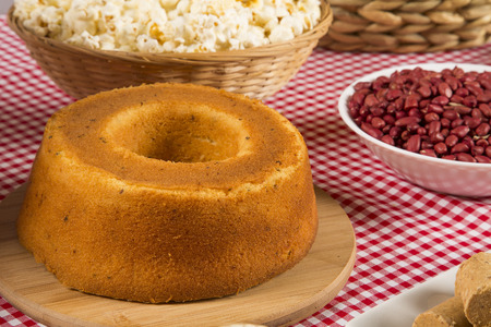 Traditional brazilian Fuba cake.の写真素材